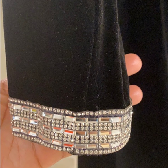 Velvet Surplice Dress - Picture 6 of 7